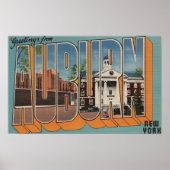Auburn, New York - grote letterscènes Poster (Voorkant)