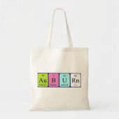 Auburn periodieke lijstnaam canvas tas (Voorkant)