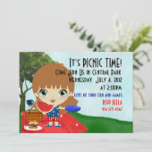 Auburn Picnic Uitnodiging (Staand voorkant)