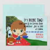 Auburn Picnic Uitnodiging (Voorkant / Achterkant)