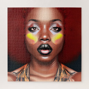 Auburn Queen Sinaasappel Bruin Haar Zwart Melanine Legpuzzel