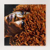 Auburn Queen Sinaasappel Bruin Haar Zwart Melanine Legpuzzel (Horizontaal)