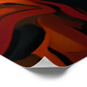 Auburn Queen Sinaasappel Bruin Haar Zwart Melanine Poster (Hoek)