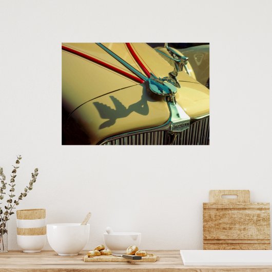 Auburn Speedster radiator ornament Poster (Keuken)