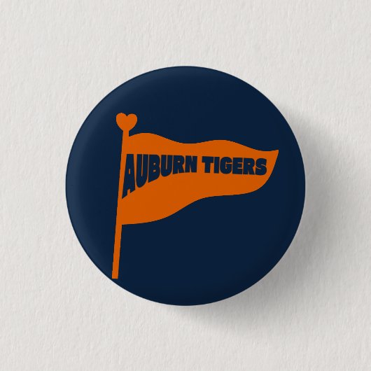 AUBURN TIGERS KNOP RONDE BUTTON 3,2 CM (Voorkant)