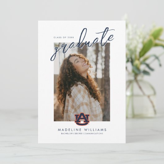 Auburn Universiteit Afstuderen | Auburn Tigers Aankondiging (Staand voorkant)