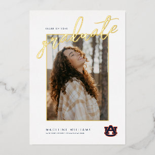 Auburn Universiteit Afstuderen   Auburn Tigers Folie Uitnodiging