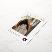 Auburn Universiteit Afstuderen | Auburn Tigers Folie Uitnodiging (Gedraaid)