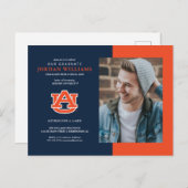 Auburn University | Aankomende afgestudeerde Aankondigingskaart (Voorkant / Achterkant)