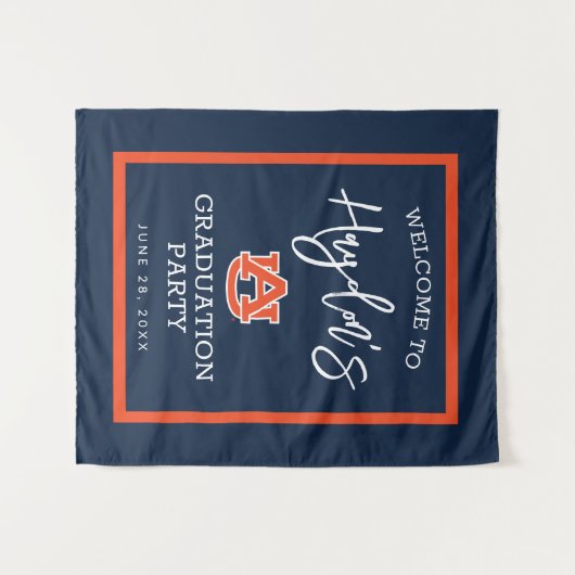 Auburn University | Afstudeerfeest Wandkleed (Voorkant (horizontaal))