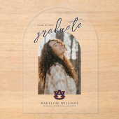 Auburn University Afstuderen | Auburn Tigers Acryl Uitnodigingen (Voorkant)