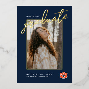 Auburn University Afstuderen – Auburn Tigers Folie Uitnodiging