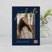 Auburn University Afstuderen – Auburn Tigers Folie Uitnodiging (Staand Voorkant)