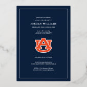 Auburn University Afstuderen – Auburn Tigers Folie Uitnodiging (Voorkant)
