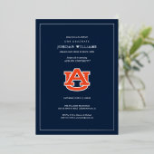 Auburn University Afstuderen – Auburn Tigers Folie Uitnodiging (Staand Voorkant)
