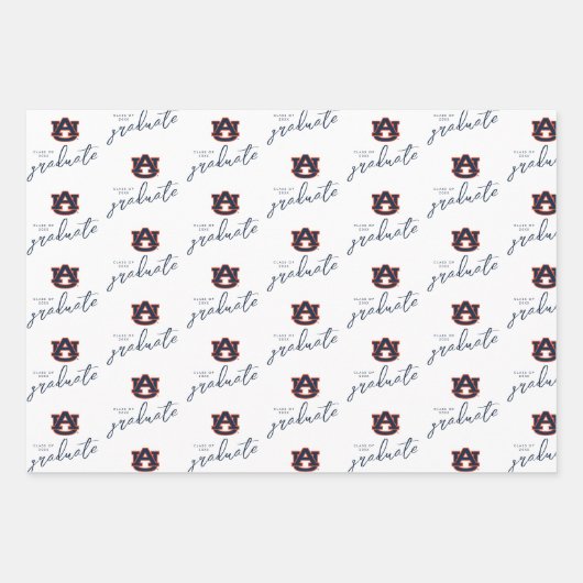 Auburn University Afstuderen | Auburn Tigers Inpakpapier Vel (Voorkant)