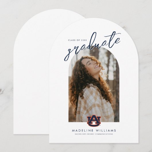 Auburn University Afstuderen – Auburn Tigers Kaart (Voorkant / Achterkant)