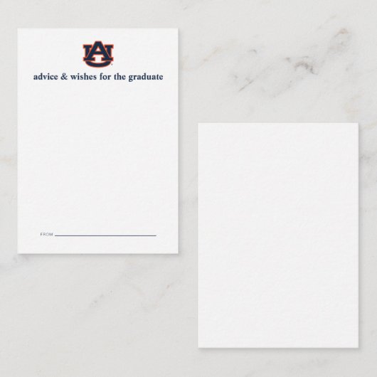 Auburn University Afstuderen | Auburn Tigers Notitiekaartje (Voorkant / Achterkant)