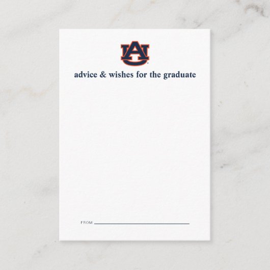 Auburn University Afstuderen | Auburn Tigers Notitiekaartje (Voorkant)