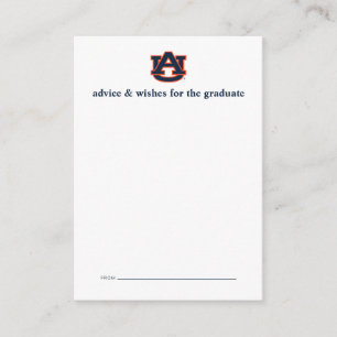 Auburn University Afstuderen   Auburn Tigers Notitiekaartje