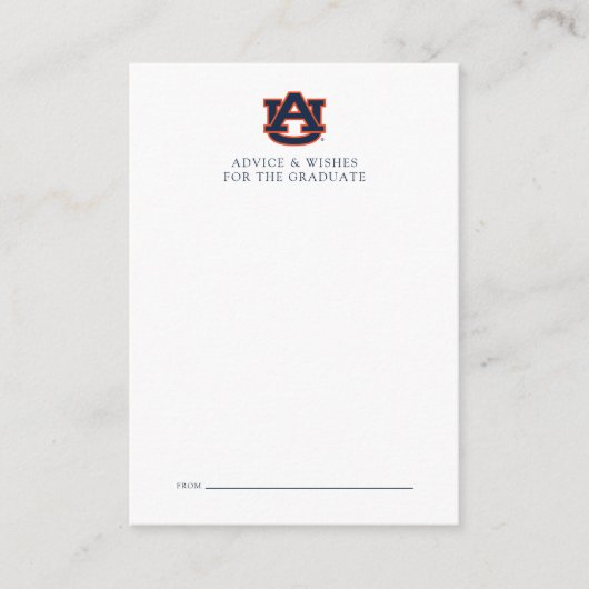 Auburn University Afstuderen | Auburn Tigers Notitiekaartje (Voorkant)