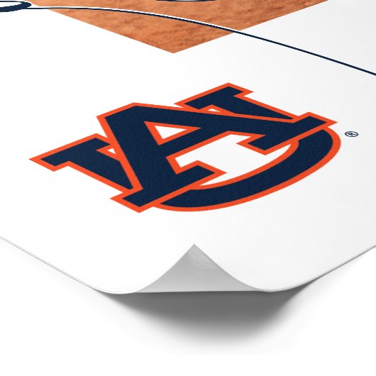 Auburn University Afstuderen | Auburn Tigers Poster (Hoek)