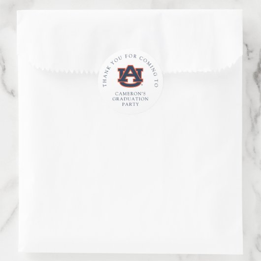 Auburn University Afstuderen | Auburn Tigers Ronde Sticker (Tas)