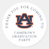 Auburn University Afstuderen | Auburn Tigers Ronde Sticker (Voorkant)