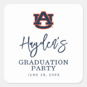 Auburn University Afstuderen | Auburn Tigers Vierkante Sticker (Voorkant)