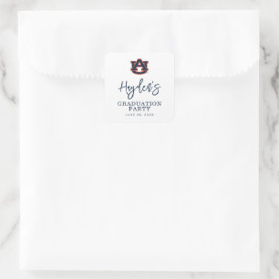Auburn University Afstuderen   Auburn Tigers Vierkante Sticker