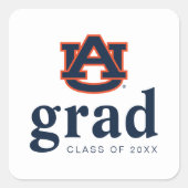 Auburn University Afstuderen | Auburn Tigers Vierkante Sticker (Voorkant)