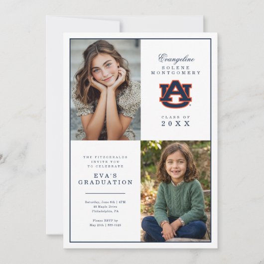 Auburn University Afstuderen Kaart (Voorkant)