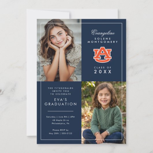 Auburn University Afstuderen Kaart (Voorkant)