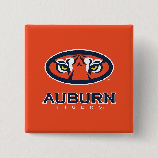 Auburn University | Auburn Tigers Vierkante Button 5,1 Cm (Voorkant)