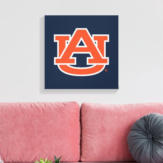 Auburn University Auburn UA Logo Canvas Afdruk (Insitu (Woonkamer))