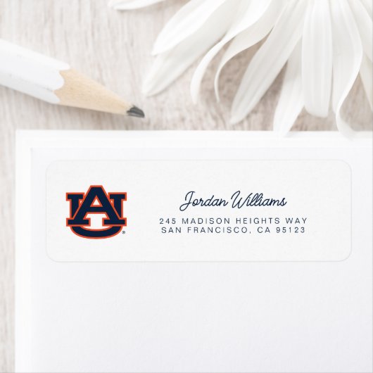 Auburn University Auburn UA Logo Etiket (Insitu)