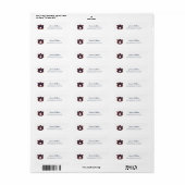 Auburn University Auburn UA Logo Etiket (Full Sheet)