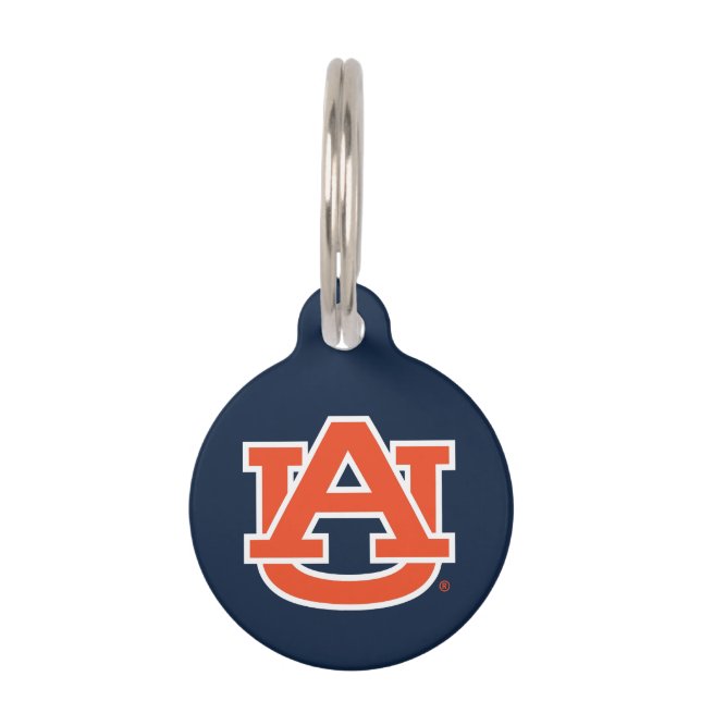 Auburn University Auburn UA Logo Huisdierpenning (Voorkant)