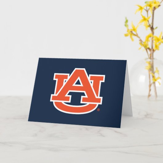 Auburn University Auburn UA Logo Kaart (Gele Bloem)