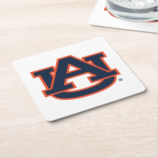 Auburn University Auburn UA Logo Kartonnen Onderzetters (Schuin)