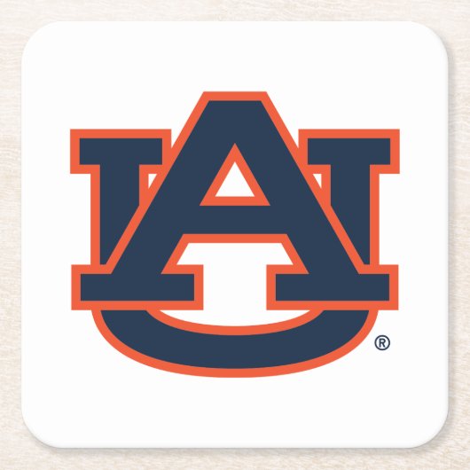 Auburn University Auburn UA Logo Kartonnen Onderzetters (Voorkant)