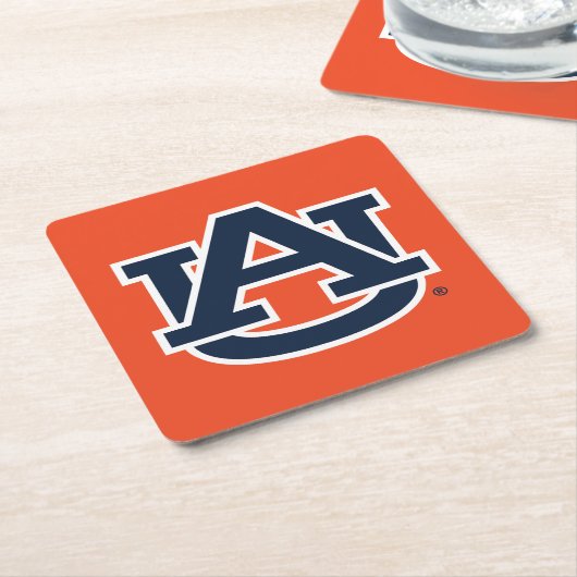 Auburn University Auburn UA Logo Kartonnen Onderzetters (Schuin)