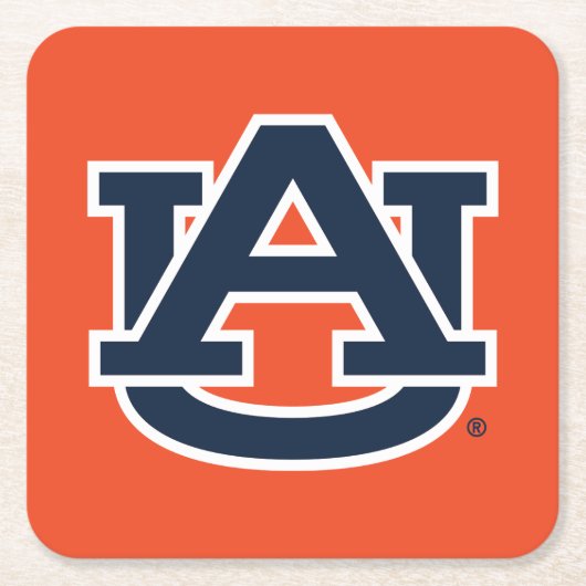 Auburn University Auburn UA Logo Kartonnen Onderzetters (Voorkant)