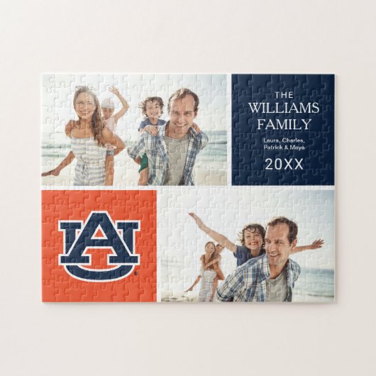Auburn University Auburn UA Logo Legpuzzel (Horizontaal)