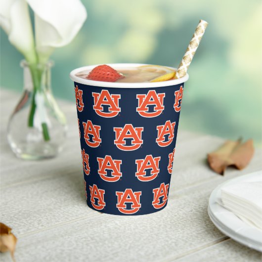Auburn University Auburn UA Logo Papieren Bekers (Insitu)