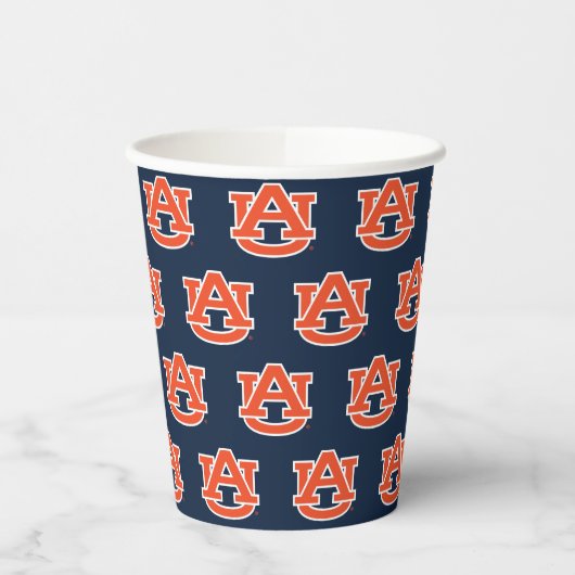 Auburn University Auburn UA Logo Papieren Bekers (Links)