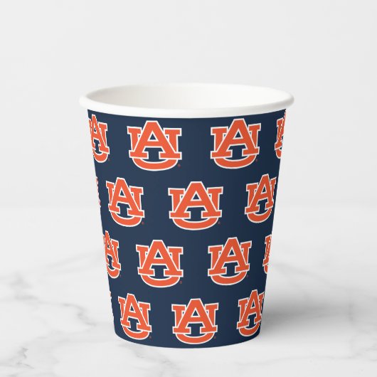 Auburn University Auburn UA Logo Papieren Bekers (Voorkant)
