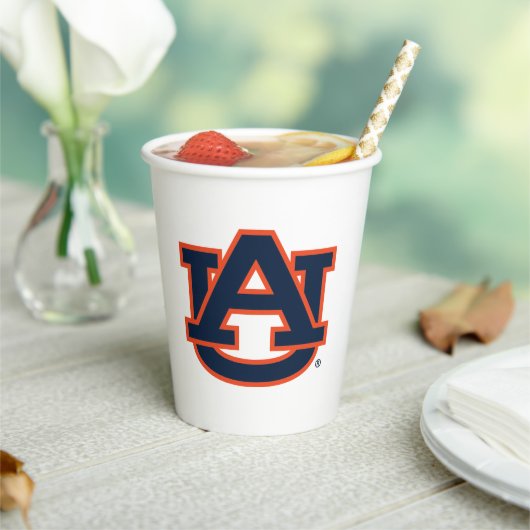 Auburn University Auburn UA Logo Papieren Bekers (Insitu)
