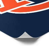 Auburn University Auburn UA Logo Poster (Hoek)
