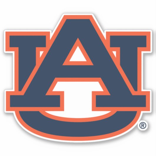 Auburn University Auburn UA Logo Sticker (Voorkant)